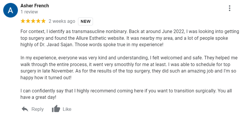 Allure Esthetic Patient Review
