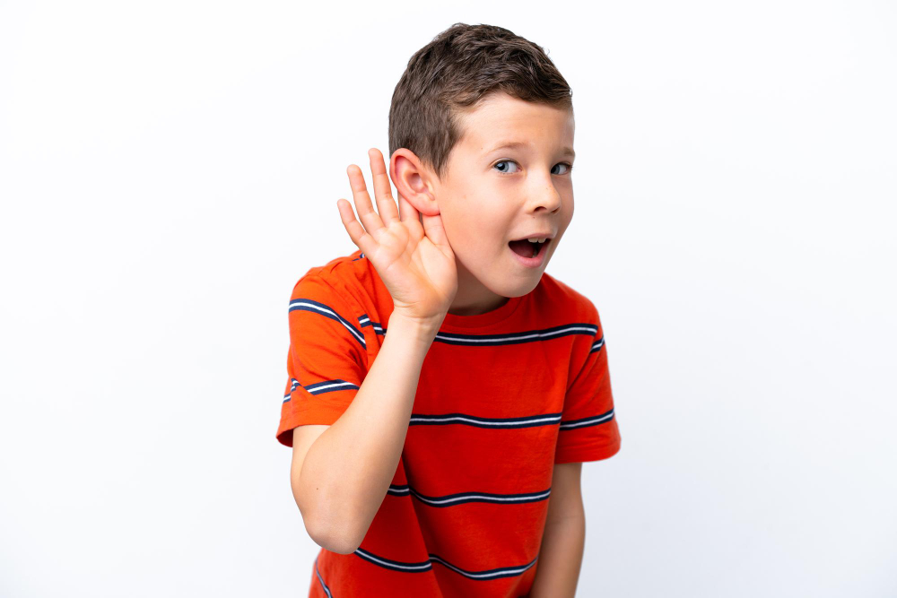 Kid showing Otoplasty