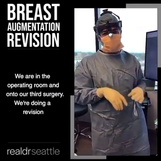 Breast Augmentation Revision - Live Surgery and Before and After