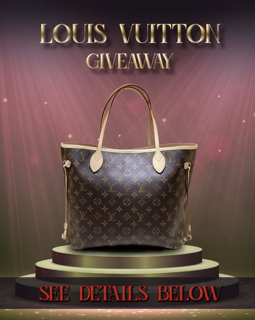 Enter Raffle to Win WIN A LOUIS VUITTON BAG hosted by Sarah